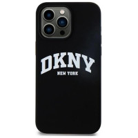 Dkny Liquid Silicone White Printed Logo MagSafe iPhone 14 Pro Max Case - Black