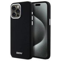 Dkny Etui DKNY Liquid Silicone Small Metal Logo MagSafe na iPhone 15 Pro Max - czarne