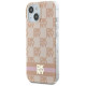 Dkny IML Checkered Mono Pattern & Printed Stripes MagSafe case for iPhone 15 / 14 / 13 - pink