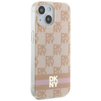 Dkny IML Checkered Mono Pattern & Printed Stripes MagSafe case for iPhone 15 / 14 / 13 - pink