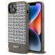 Dkny Leather Printed Pattern Metal Logo MagSafe Case for iPhone 15/14/13 - Brown