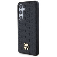 Dkny Leather Pattern Metal Logo MagSafe case for Samsung Galaxy S24 - black