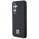 Dkny Leather Pattern Metal Logo MagSafe case for Samsung Galaxy S24 - black