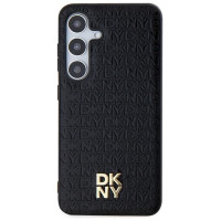 Dkny Leather Pattern Metal Logo MagSafe case for Samsung Galaxy S24 - black