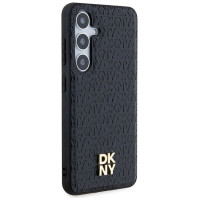 Dkny Leather Pattern Metal Logo MagSafe case for Samsung Galaxy S24 - black