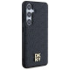 Dkny Leather Pattern Metal Logo MagSafe case for Samsung Galaxy S24 - black