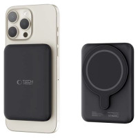 Tech-Protect LifeMag PB10 Powerbank with MagSafe 5000mAh 15W USB-C port - black + USB-C cable