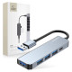 Tech-Protect HUB Tech-Protect V0 5in1 USB-A - USB-A 3.0 / 3x USB-A 2.0 / USB-C - gray