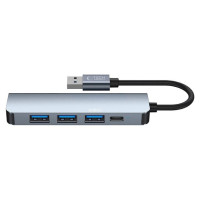 Tech-Protect HUB Tech-Protect V0 5in1 USB-A - USB-A 3.0 / 3x USB-A 2.0 / USB-C - gray
