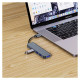 Tech-Protect HUB Tech-Protect V0 5in1 USB-A - USB-A 3.0 / 3x USB-A 2.0 / USB-C - gray