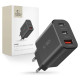 Tech-Protect NC30W charger 2x USB-C PD 30W / USB-A QC 3.0 - black