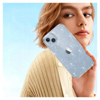 Tech-Protect FlexAir Hybrid Case for Samsung Galaxy S23 FE - Clear-Glitter