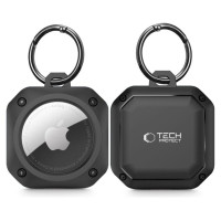 Tech-Protect Rough Pro Case for Apple AirTag with Ring - Black