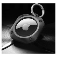 Tech-Protect Rough Pro Case for Apple AirTag with Ring - Black