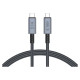 Tech-Protect UltraBoost Max USB-C 4.0 / USB-C 4.0 PD Cable 240W 8K 40Gbps 1m - Gray