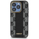 Dkny Leather Checkered Mono Pattern MagSafe case for iPhone 15 Pro - black