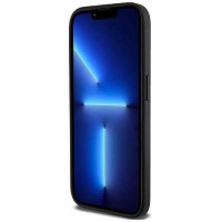 Dkny Leather Checkered Mono Pattern MagSafe case for iPhone 15 Pro - black