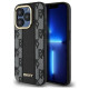 Dkny Leather Checkered Mono Pattern MagSafe iPhone 15 Pro Max Case - Black