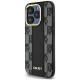 Dkny Leather Checkered Mono Pattern MagSafe iPhone 15 Pro Max Case - Black