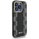 Dkny Leather Checkered Mono Pattern MagSafe iPhone 15 Pro Max Case - Black