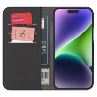 Puro Wallet Detachable MagSafe 2in1 PU Leather Case with Flap and Wallet for iPhone 15 Pro Max - Black