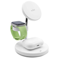 Puro Elektrik Puro Mag Station 3 in 1 Inductive Charger with Stand - White