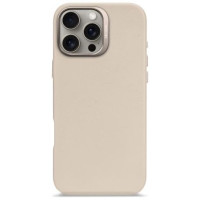 Decoded Leather Backcover case with MagSafe for iPhone 16 Pro Max - beige