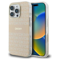 Dkny Repeat Texture Pattern & Stripe MagSafe iPhone 16 Pro Case - Pink