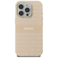 Dkny Repeat Texture Pattern & Stripe MagSafe iPhone 16 Pro Case - Pink