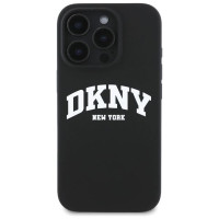 Dkny Silicone White Printed Logo MagSafe Case for iPhone 16 Pro Max - Black