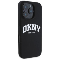 Dkny Silicone White Printed Logo MagSafe Case for iPhone 16 Pro Max - Black