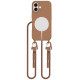 Tech-Protect MagNecklace MagSafe case with lanyard for iPhone 16 - brown