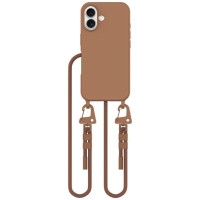 Tech-Protect MagNecklace MagSafe case with lanyard for iPhone 16 - brown