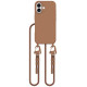 Tech-Protect MagNecklace MagSafe case with lanyard for iPhone 16 - brown