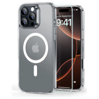 ESR Classic Hybrid Halolock MagSafe Case + Tempered Glass for iPhone 16 Pro Max - Semi-Transparent