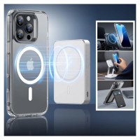 ESR Classic Hybrid Halolock MagSafe Case + Tempered Glass for iPhone 16 Pro Max - Semi-Transparent