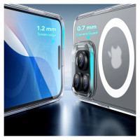 ESR Classic Hybrid Halolock MagSafe Case + Tempered Glass for iPhone 16 Pro Max - Semi-Transparent