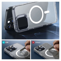 ESR Classic Hybrid Halolock MagSafe Case + Tempered Glass for iPhone 16 Pro Max - Semi-Transparent