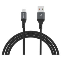 Dudao L3SM USB-A - MicroUSB 3A 1.2m Braided Cable - Black