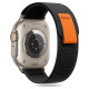 Tech-Protect Nylon Stripe for Apple Watch 6/7/8/9/10/SE/Ultra 1/2 (44/45/46/49 MM) - Black & Orange
