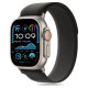 Tech-Protect Nylon Stripe for Apple Watch 6/7/8/9/10/SE/Ultra 1/2 (44/45/46/49 MM) - Black & Orange