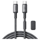 Joyroom S-A50 Unlimited Series 60W USB-C - USB-C Cable with Magnetic Organizer 1.2m - Gray