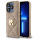 Dkny Quilted Stack Logo iPhone 15 Pro Max Case - Beige