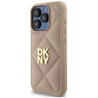 Dkny Quilted Stack Logo iPhone 15 Pro Max Case - Beige