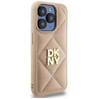 Dkny Quilted Stack Logo iPhone 15 Pro Max Case - Beige
