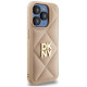 Dkny Quilted Stack Logo iPhone 15 Pro Max Case - Beige