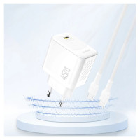 Dudao A28 45W GaN USB-C Wall Charger - White