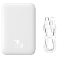 Baseus Magnetic Mini Air PPCXM06A 6000mAh 20W Power Bank with Simple Series USB-C Cable - White