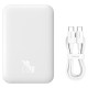 Baseus Magnetic Mini Air PPCXM06A 6000mAh 20W Power Bank with Simple Series USB-C Cable - White