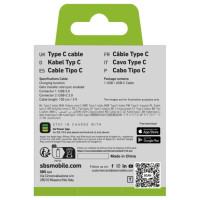 SBS TECABLETYC1KPOS USB-A - USB-C Cable 1m - Black